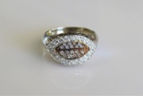 14K Sophia Fiori Rose and White Gold Diamond Ring