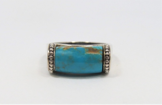 Sterling Silver Fox Turquoise Ring