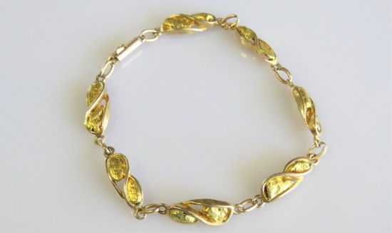 Gold Nugget Bracelet