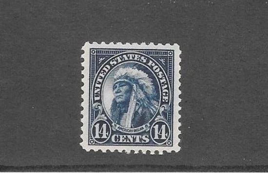 US Scott 565 14 Cent Blue Indian Chief XF OGNH Gem