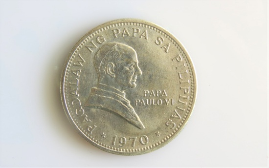 1970 Silver Philippines Piso- Choice Unc