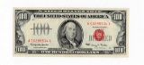 1966 $100.00 RED SEAL United States Note AU-UNC