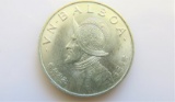 1966 Silver Panama Crown Un Balboa KM27 Ch. Unc.