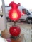 Cranberry Fenton Lamp