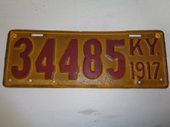 1917 KY License Plate