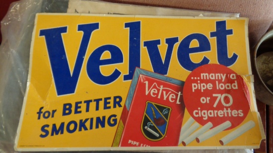 Velvet Smoking Tobacco Sign