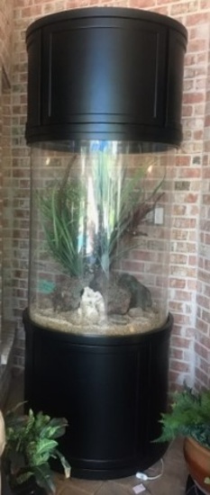 220 Gallon Stand Up Cylinder Aquarium - Excellent Condition