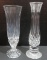 Lot of 2 crystal bud vases