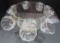 Glass Punch bowl and 8 cups