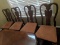 4 Solid Wood and Fabric Dining Room Chairs