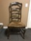 Ornate Wood Ladderback Chair