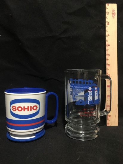 SOHIO Collectible Glass And Cup