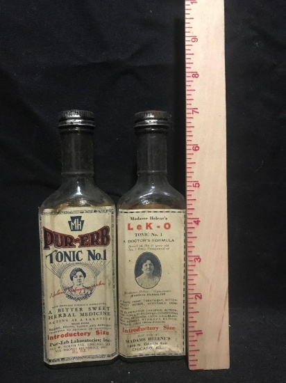 Vintage Herbal Medicine Bottles