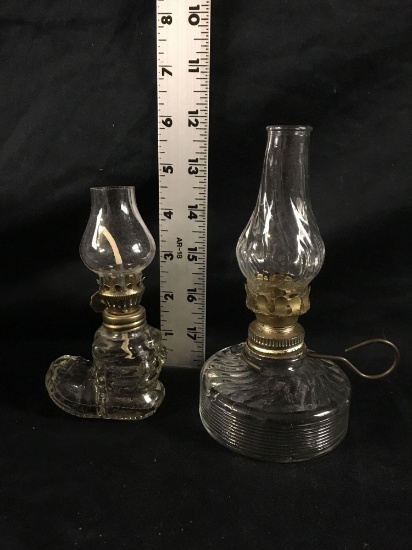 Five Miniature Oil Lamps