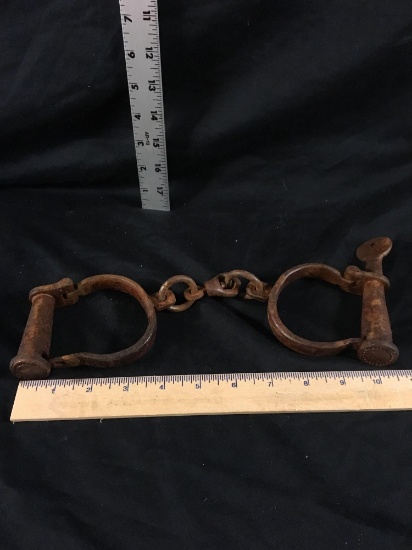 Antique Shackles With Key