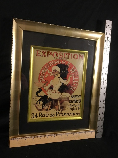 Framed Fan With Wall Decor