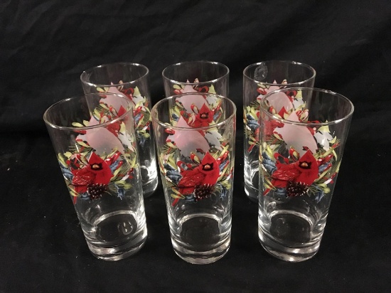 Six Double Side Cardinal Glasses