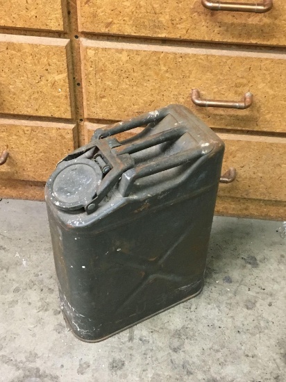 Vintage Green Metal Gas Can
