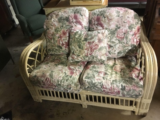 Bamboo Patio Love Seat