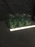 Set of Green Libbey Glasses