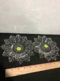 Federal Mid Century Glass Petal Dishes