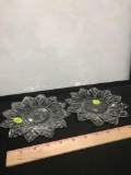 Federal Mid Century Glass Petal Dishes