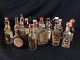 21 Empty Vintage Mini Liquor Bottles