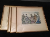 Set Of Four Prints: Godeys Fashions For 1870