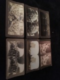 Six Antique View Finder 3D Slides