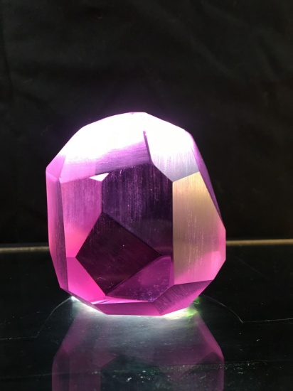 Purple Glass Paperweight