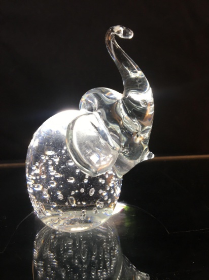 Mini Glass Art Elephant