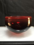 Baker OBrien Signed Glass Art Bowl