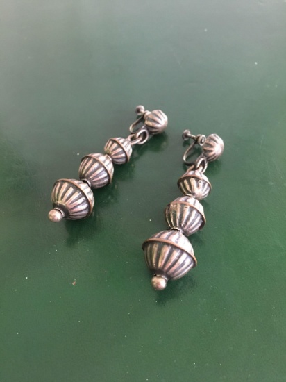 Mexican Silver Clip On Earrings