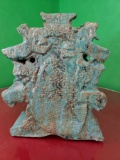 Oriental Themed Clay Sculpture/Vase 12