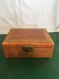 Leather Box With Misc Costume Jewelry