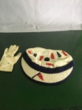 Classic Golf Hat With Small Leather Glove