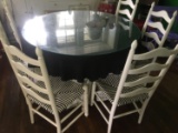 Oak Round Table With Eight Chairs