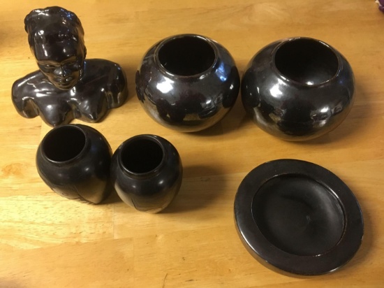 Oriental Vases With Occupied Japan Ceramics