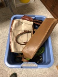 Tub Of Purses And Handbags