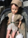 Pair of Vintage Dolls With Stroller