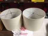 Pair Of White Lamp Shades