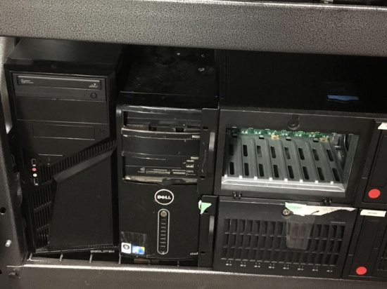 Nine Assorted Computer Towers With Two Rackmount Servers