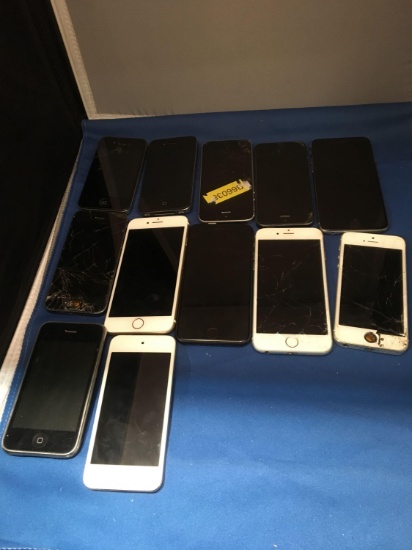 11 Mixed Bulk Purchased iPhones With 1 iPod