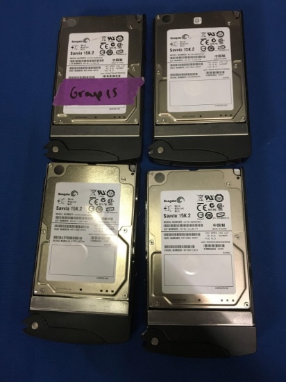 Four SAS Drives With Supermicro Caddy