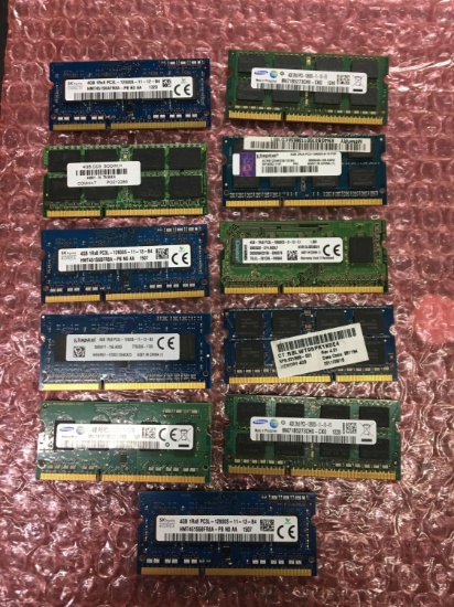 11 4GB DDR3 Mixed Brand Laptop RAM