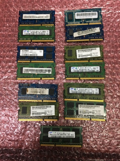 13 DDR3 Mixed Brand/Size Laptop RAM