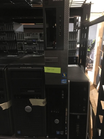 12 Assorted Computer Towers With 2 Printers