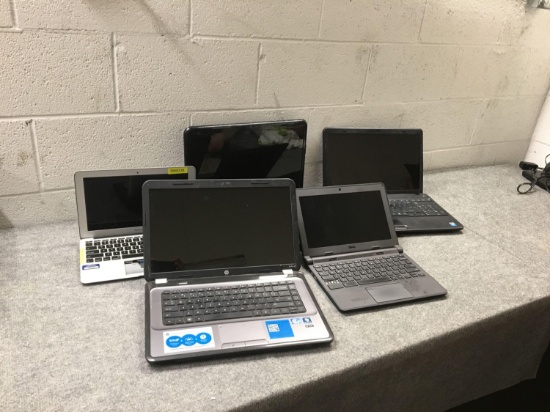 Five Assorted Laptops