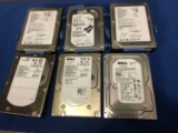 Six Mixed Brand/Capacity Hard Drives