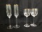 Two Pairs Of Lenox Gold Rim Crystal Glasses